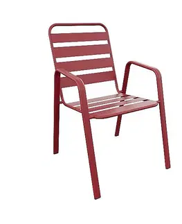 Záhradné stoličky a kreslá DEOKORK Kovové kreslo PRAGA (rôzne farby) béžová RAL 1015
