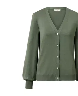 Coats & Jackets Kardigán z jemného úpletu, zelený