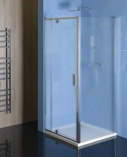 Sprchové dvere POLYSAN - Easy Line obdĺžniková/štvorcová sprchová zástena pivot dvere 800-900x900, L/P, sklo Brick EL1638EL3338