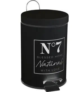 Odpadkové koše Kozmetický odpadkový kôš Natural čierna, 17 x 24,5 cm
