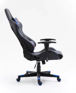 Kancelárske stoličky Dizajnové kancelárske kreslo BIT33, čierna / modrá