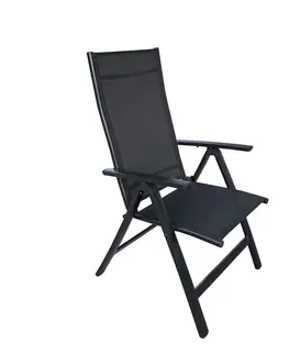 Záhradné stoličky a kreslá NABBI Matera záhradná stolička čierna