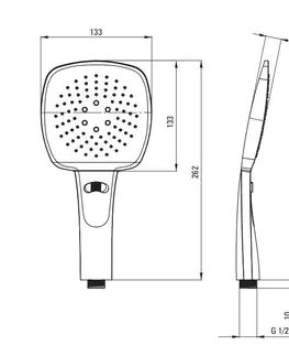 Sprchy a sprchové panely DEANTE - Corio chróm - Sprchový stĺp, so sprchovou batériou NAC_01EM