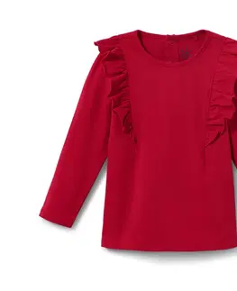 Shirts & Tops Detské tričko s dlhými rukávmi, červené