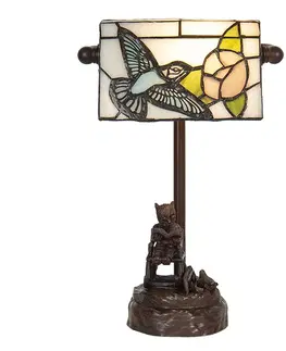Stolové lampy Clayre&Eef Stolová lampa písací stôl 5LL-6050 Tiffany vzhľad