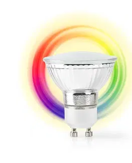 Žiarovky Nedis SMART LED žiarovka WIFILC10CRGU10, GU10, farebná/biela