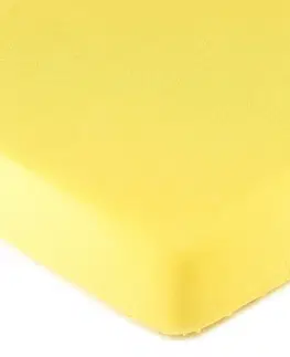 Plachty 4Home jersey prestieradlo žltá, 90 x 200 cm
