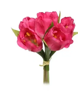 Kvety Umelá kvetina zväzok Tulipán, ružová