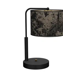 Lampy  Stolná lampa SATINO 1xE27/60W/230V čierna/zlatá 
