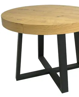 Jedálenské stoly Rozkladací stôl St-971 110/210x110cm dub uzlovitý
