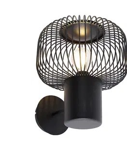 Nastenne lampy Dizajnové nástenné svietidlo čierne - Baya