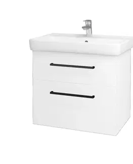 Kúpeľňový nábytok Dreja - Kúpeľňová skrinka Q MAX SZZ2 70 - N01 Biela lesk / Úchytka T06 / L01 Biela vysoký lesk 60155H