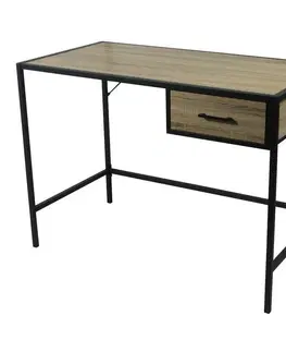 Stoly a stolíky Písací Stôl Dub Sonoma/čierna Farba