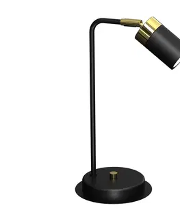 Lampy  Stolná lampa JOKER 1xGU10/25W/230V čierna/zlatá 