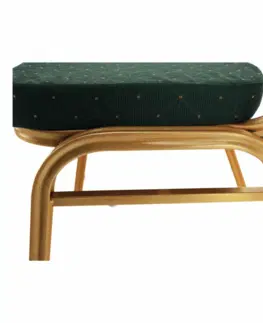 Stoličky Stohovateľná stolička, zelená/zlatý náter, ZINA 3 NEW