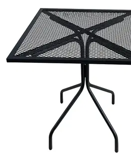 Záhradné stoly Kovový stôl čierna 60x60x71cm