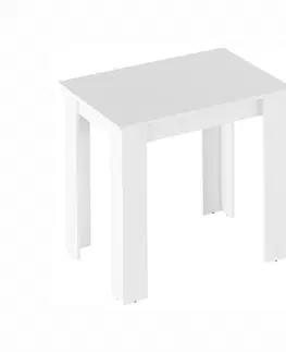Jedálenské stoly Jedálenský stôl, biela, 86x60 cm, TARINIO