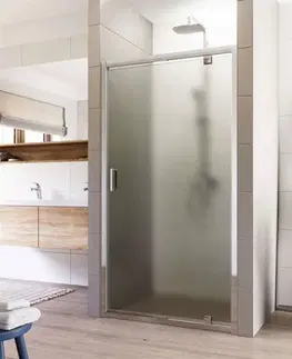 Sprchovacie kúty MEREO - Sprchové dvere LIMA, pivotové, 80x190 cm, chróm ALU, sklo Point 6 mm CK80912K