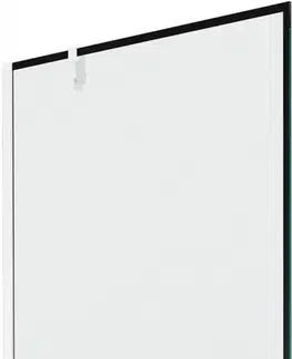 Sprchové dvere MEXEN/S - Next vaňová zástena FIX 90 x 150 cm, čierna dekor, biela 895-090-000-00-70-20