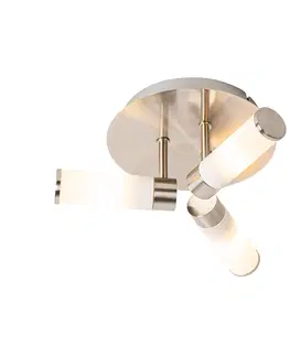 Vonkajsie stropne svietidla Moderné kúpeľňové stropné svietidlo oceľové 3 svietidlo IP44 - Vaňa