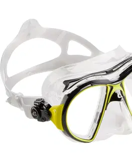 potápanie Maska Air Crystal na šnorchlovanie a potápanie s prístrojom žltá