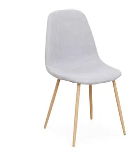 Jedálenské stoličky KONDELA Lega jedálenská stolička svetlosivá / buk