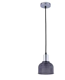 Svietidlá    KL111065 - Luster na lanku REFLECT 1xE27/15W/230V šedá/lesklý chróm 