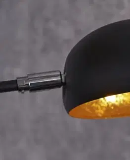 Stojace lampy LuxD 16886 Stojanová lampa Qualle čierno-zlatá Stojanové svietidlo