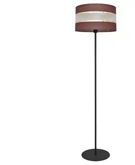 Lampy  Stojacia lampa HELEN 1xE27/60W/230V hnedá/čierna/zlatá 