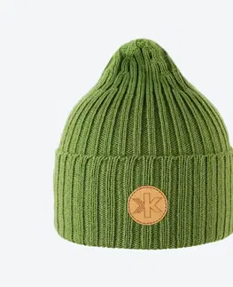 Zimné čiapky Pletená Merino čiapka KAMA A181 105 zelená