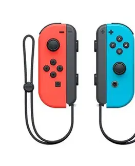 Príslušenstvo k herným konzolám Ovládače Nintendo Joy-Con, neónovo červený  neónovo modrý HAC-A-JAEAA