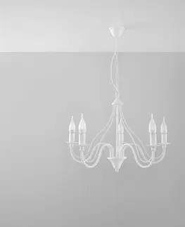Lampy do obývačky Luster Minerwa 5 A-0214 biely