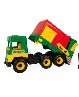 Hračky - dopravné stroje a traktory WADER - Middle Truck Smetiarske vozidlo