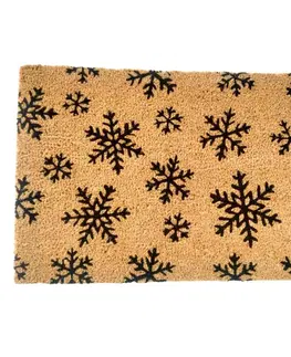 Koberce a koberčeky Home Elements Kokosová rohožka Snehové vločky, 40 x 60 cm