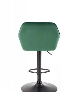 Barové stoličky Barová stolička H103 Halmar Tmavo zelená