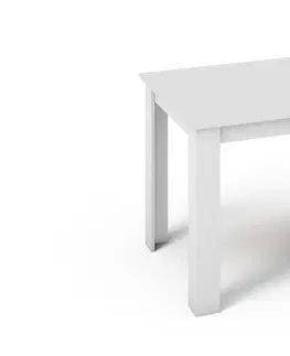 Jedálenské stoly KONGI jedálensky stol 120 cm, biela/dub Artisan