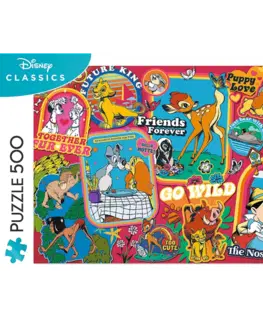 Hračky puzzle TREFL -  Puzzle 500 - Disney: V priebehu rokov / Disney