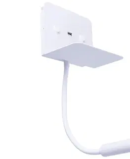 Svietidlá Azzardo Azzardo  - LED Flexib. lampička s poličkou VERA 1xLED/5W/230V + 1xLED/6W 