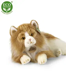 Plyšové hračky RAPPA - Plyšová mačka perzská ležiaci 25 cm ECO-FRIENDLY