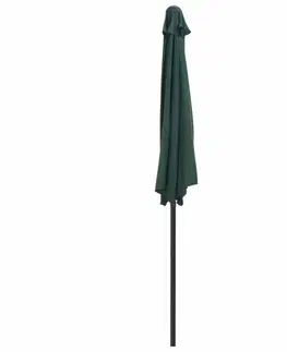 Slnečníky Polkruhový slnečník 270x135 cm Dekorhome Zelená