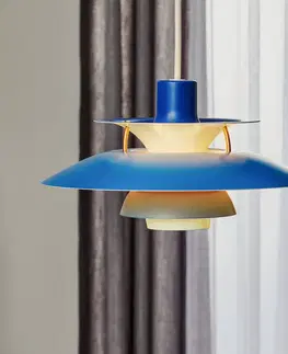 Závesné svietidlá Louis Poulsen Louis Poulsen PH 5 Mini – závesná lampa, modrá