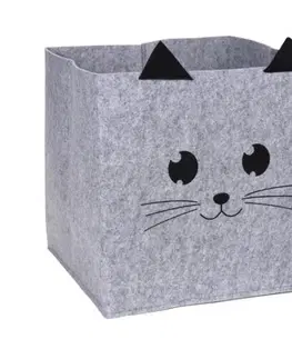 Úložné boxy Dekoračný košík Hatu Mačka, 32 x 32 x 32 cm