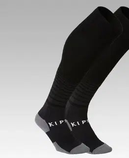 ponožky Detské vrúbkované futbalové podkolienky Viralto Club čierne