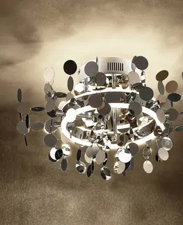 Stropné svietidlá Lucande Lucande Glimmo stropné LED svetlo, chróm