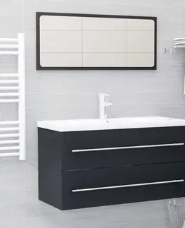 Kúpeľňové skrinky Skrinka pod umývadlo 90 cm Dekorhome Sivá lesk