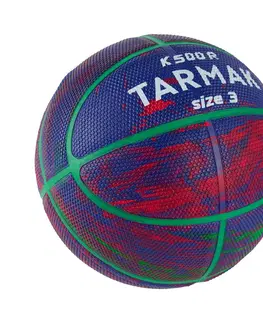 lopty Detská basketbalová lopta K500 veľkosť 3 modro-červená