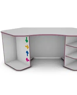 Moderné kancelárske stoly Písací stôl Matrix 1 bílá/fialový
