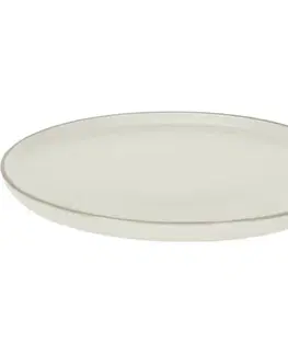 Taniere Kameninový dezertný tanier Magnus, 21 cm, krémová