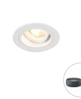 Zapustene svietidla Inteligentné zapustené bodové biele okrúhle sklopné vrátane Wifi GU10 - skľučovadlo