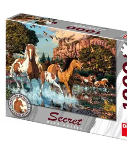 Hračky puzzle DINO - Kone 1000 dielikov secret collection